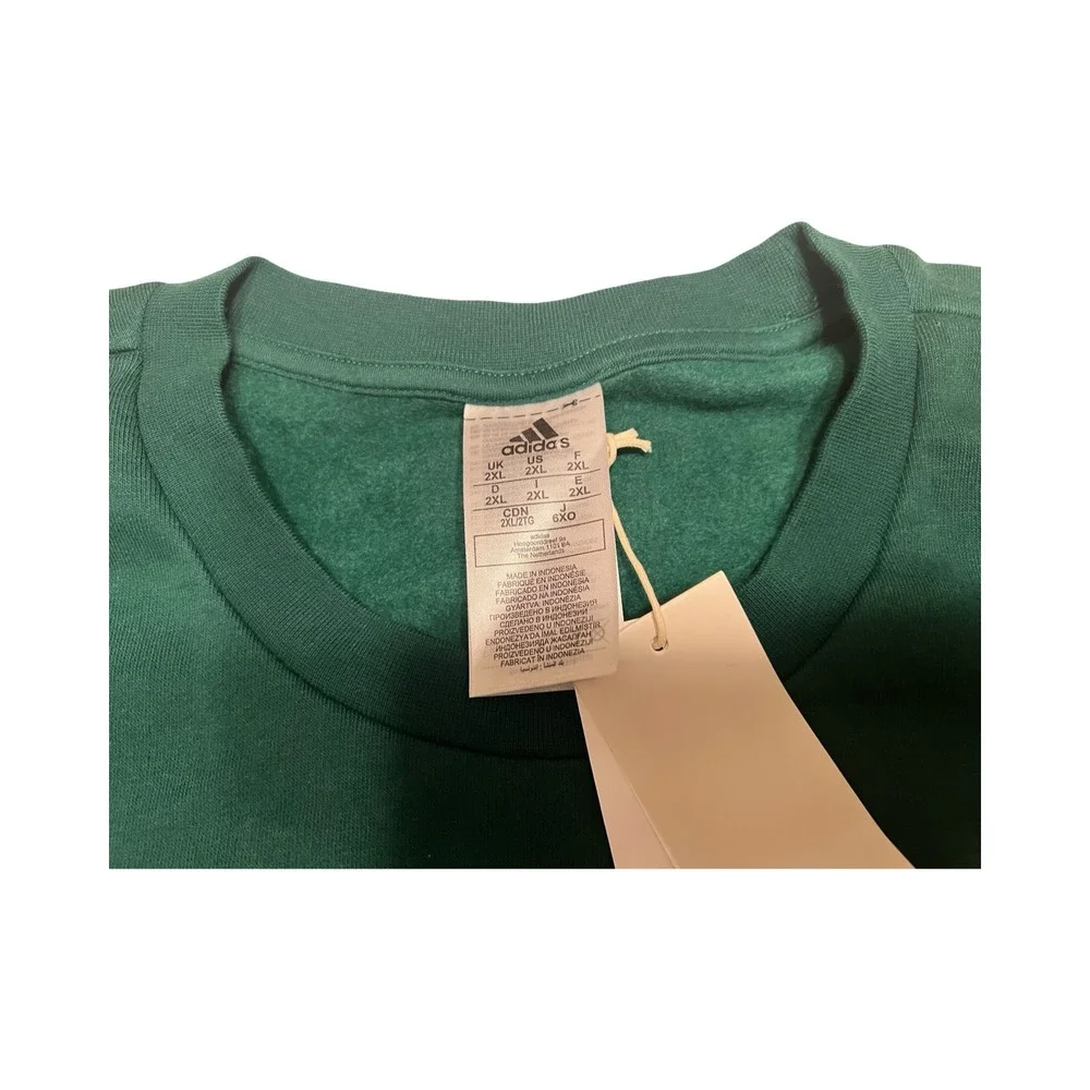 Adidas M Feelcozy Sweatshirt Mens 2XL‎ Collegiate Green Fleece Pullover